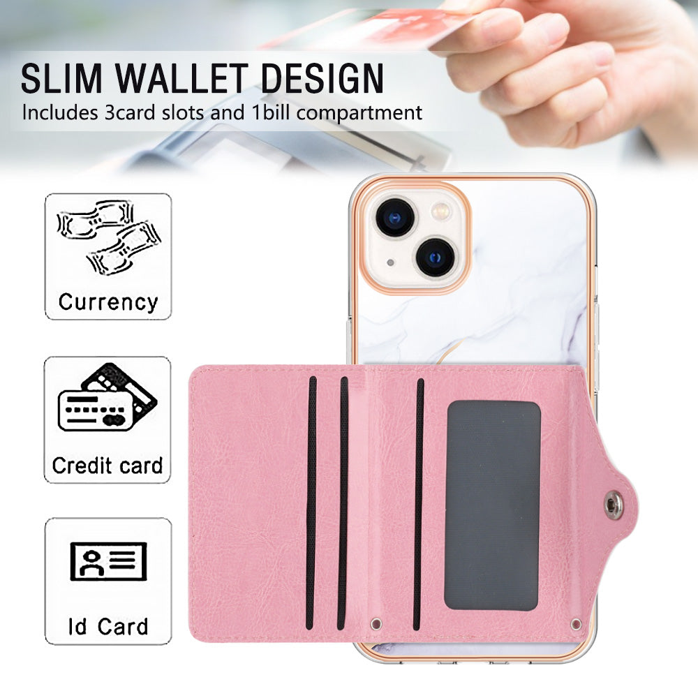 YB Leather Coating Series-9 for iPhone 14 Card Slot Case Kickstand IMD PU+TPU Phone Cover YB Leather Coating Series-9 for iPhone 14 Card Slot Case Kickstand IMD PU+TPU Phone Cover
